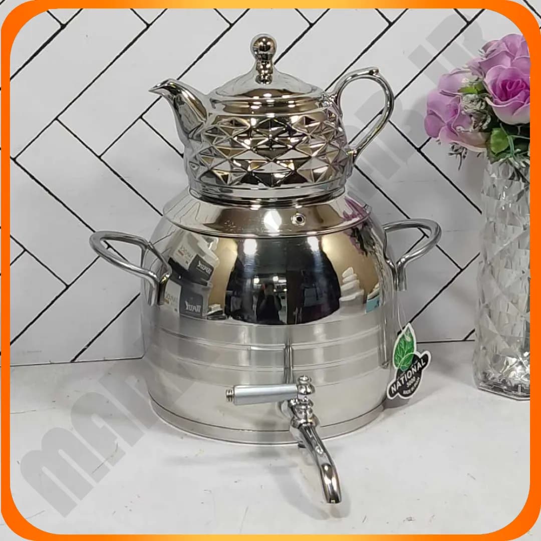 کتری قوری ترک بلند دسته استیل ناسیونال
