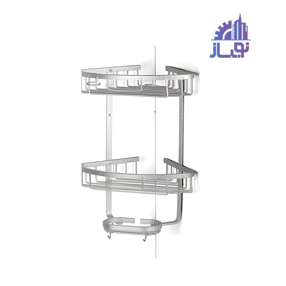 کنجی حمام آلومینیومی 2 طبقه مکس استیل