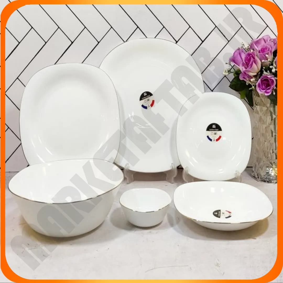 سرویس 26 پارچه کارین لب طلا گلدن اپال