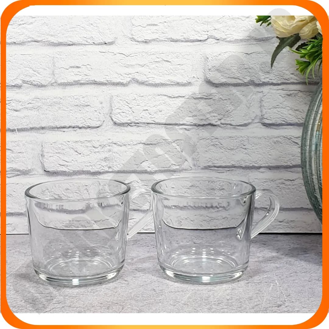 فنجان شیشه ای 228200 دسته دار 285 سی سی لیمون