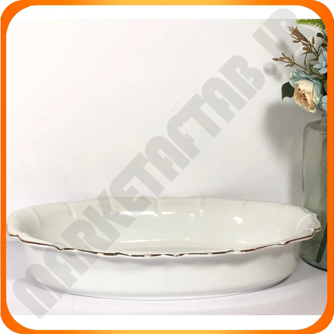 تابه بیضی ریوان کوچک سرامیک لمون