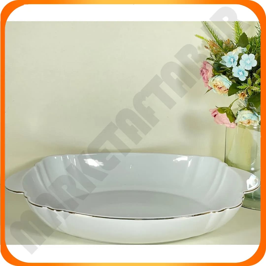 تابه مستطیل سان رایز بزرگ 650-Lیک خط طلا سرامیک لمون