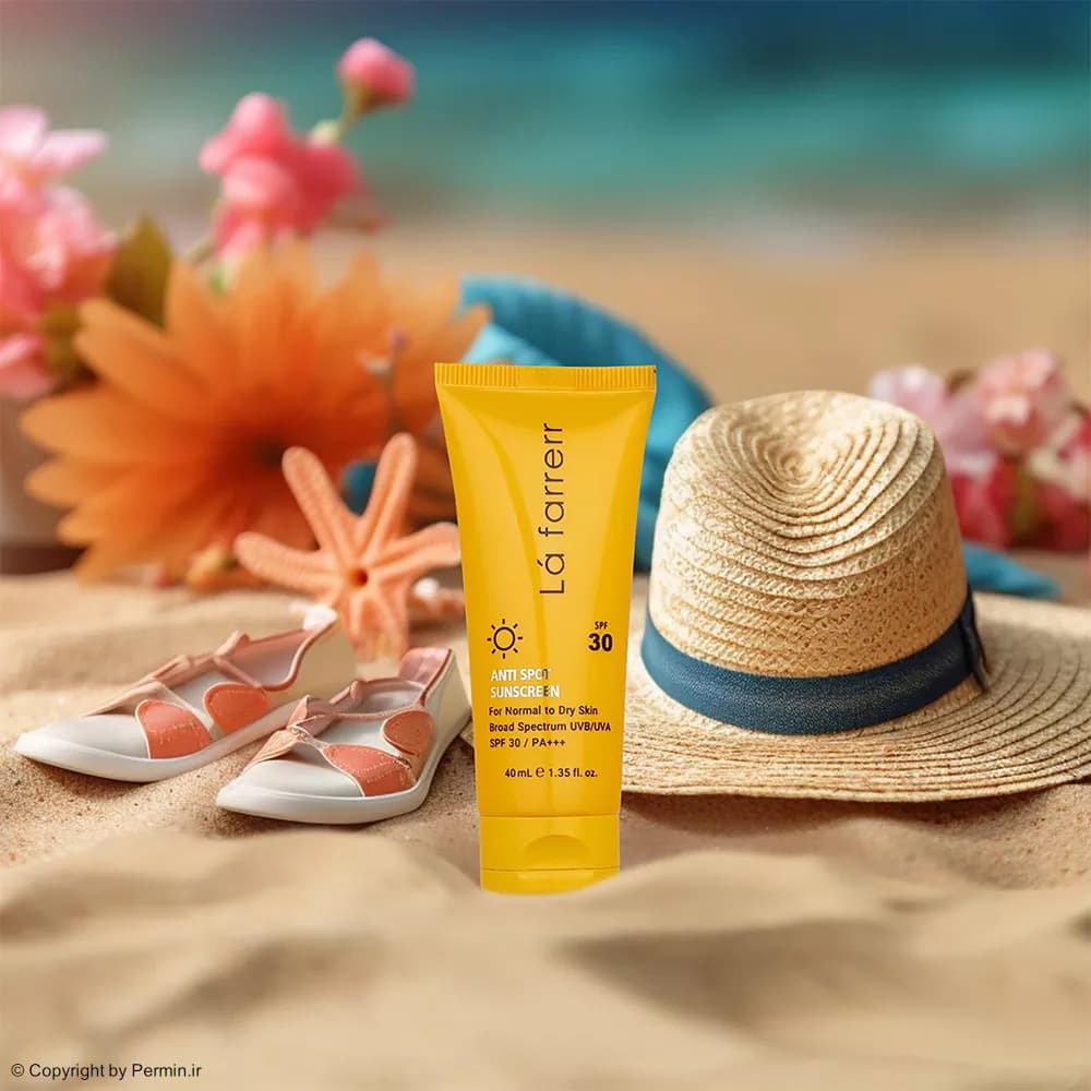 کرم ضد آفتاب و ضد لک بی‌رنگ لافارر SPF30 مناسب پوست نرمال و خشک حجم 40 میلی‌لیتر — تصویر ۸
