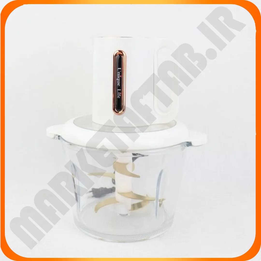 خردکن 3 لیتری 400 وات بدنه پیرکس سفید UL-90286 یونیک لایف — تصویر ۲
