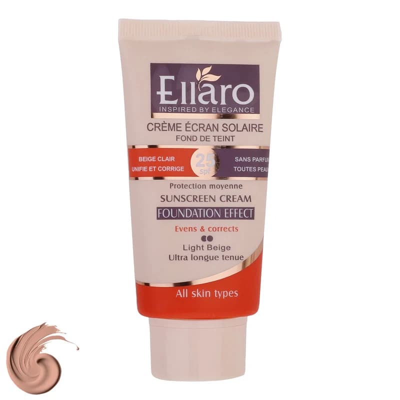 کرم ضد آفتاب رنگی الارو SPF25 سری Fundation Effect مناسب انواع پوست تحت لیسانس حجم 40 میلی‌لیتر — تصویر ۱۰