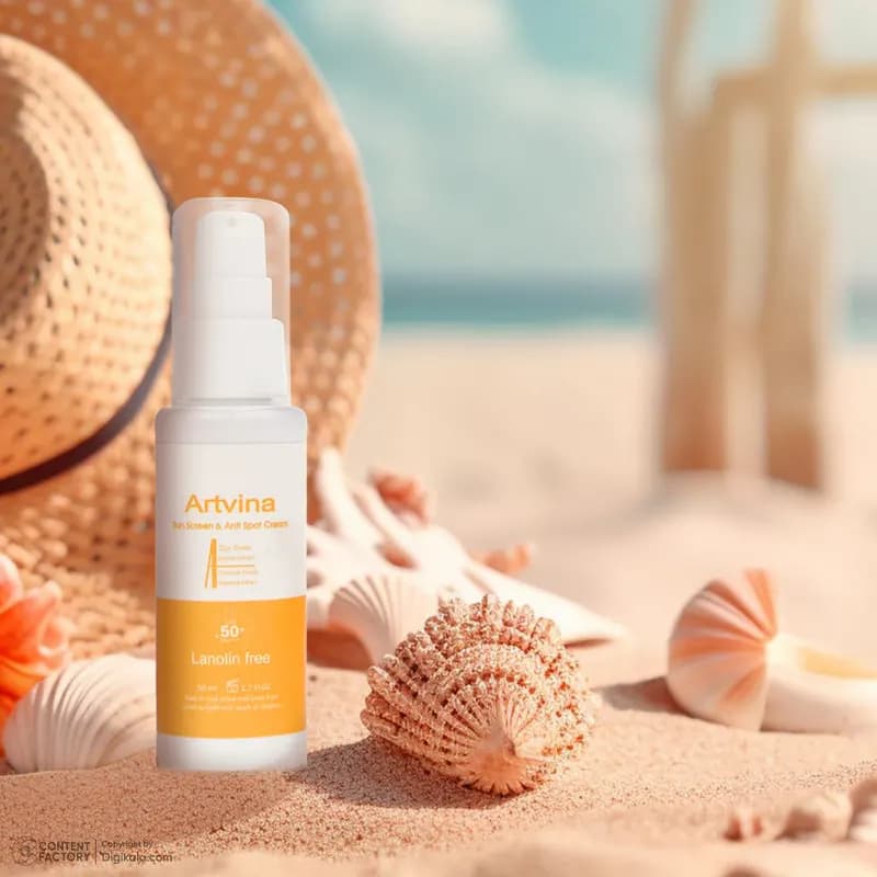 کرم ضد آفتاب بدون رنگ آرت وینا SPF 50 مدل Highly Effective محافظ UVA ،UVB و PA+++، ضد حساسیت، ضد چروک و ضد پیری مناسب انواع پوست حجم 50 میلیلیتر — تصویر ۱۲