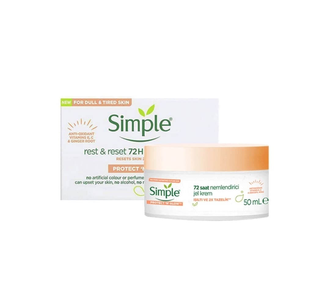 ژل کرم آبرسان 72 ساعته سیمپل rest & reset حجم 50ml