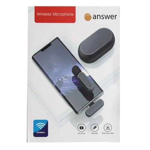 میکروفون موبایل بی سیم یقه ای انسر Answer K60 Wireless Microphone — تصویر ۵