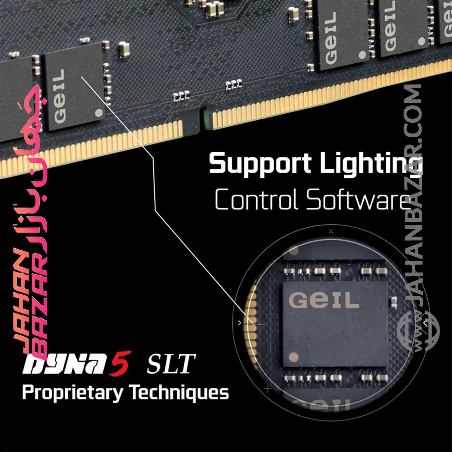 رم دسکتاپ جیل دو کاناله CL36 مدل DDR5 6000 MHz GEIL ORION V WHITE ظرفیت 32GB — تصویر ۵