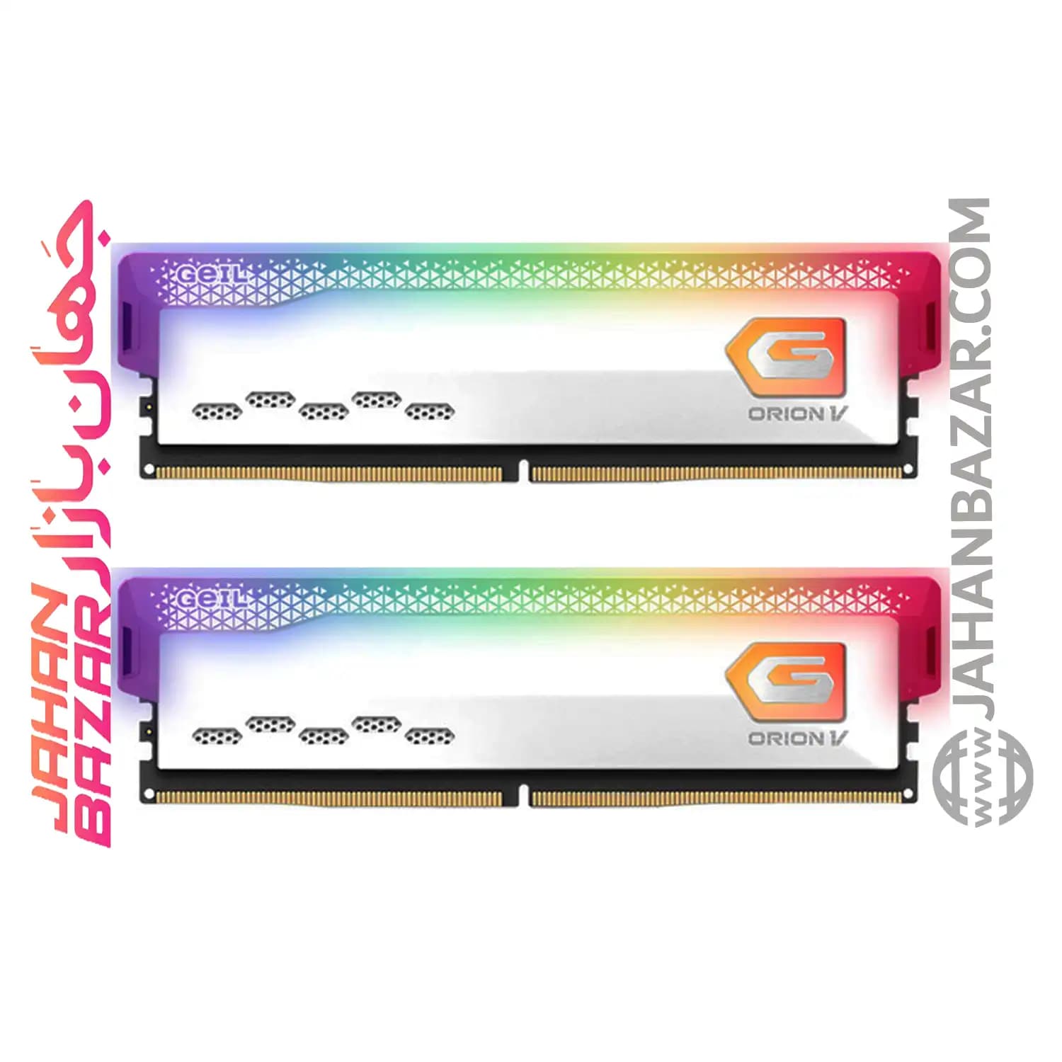 رم دسکتاپ جیل دو کاناله CL36 مدل DDR5 6000 MHz GEIL ORION V WHITE ظرفیت 32GB