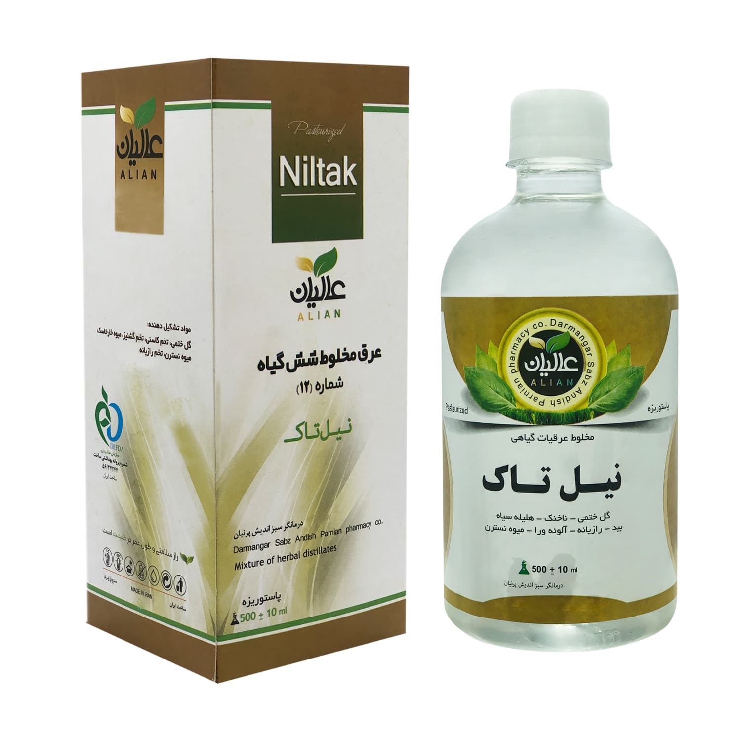 مقطر گیاهی نیل تاک (ملین) عالیان _ 500 میلی لیتر