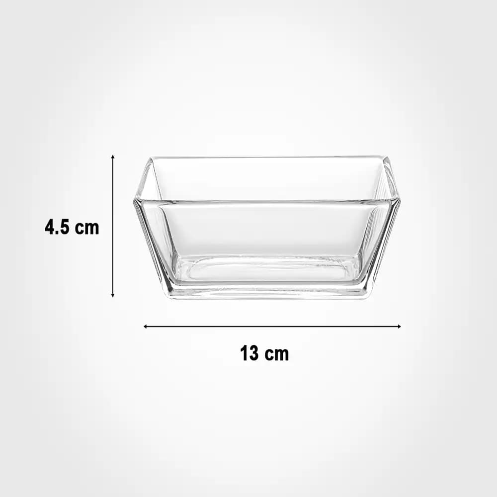 پیاله مستطیل شیشه ای لیمون کد 209100