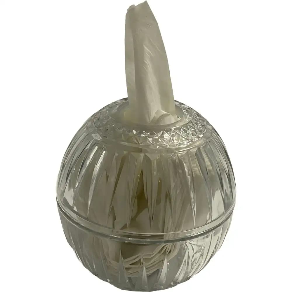جا دستمال شیشه ای گرد لیمون کد 248900