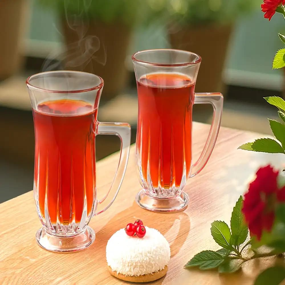 استکان شیشه ای دسته دار لیمون کد 244700 — تصویر ۲