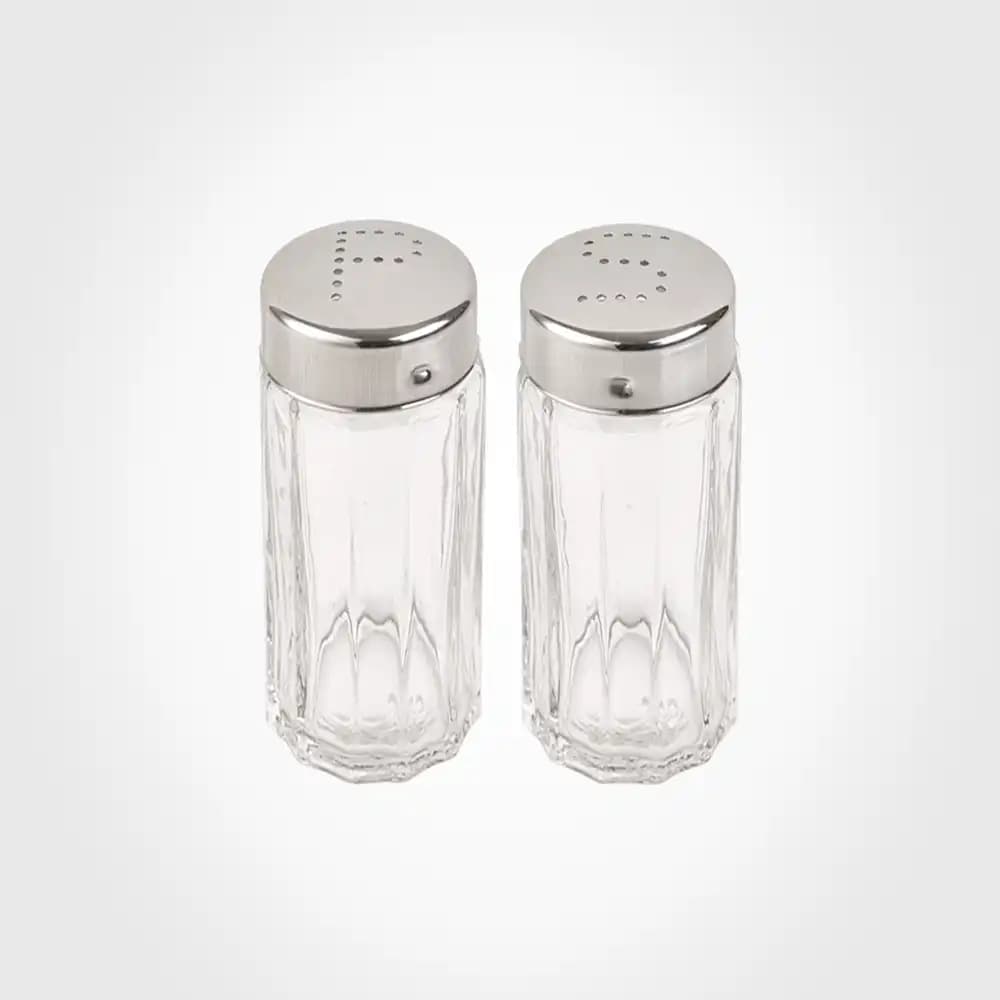 نمکپاش شیشه ای شیاردار لیمون کد 240900