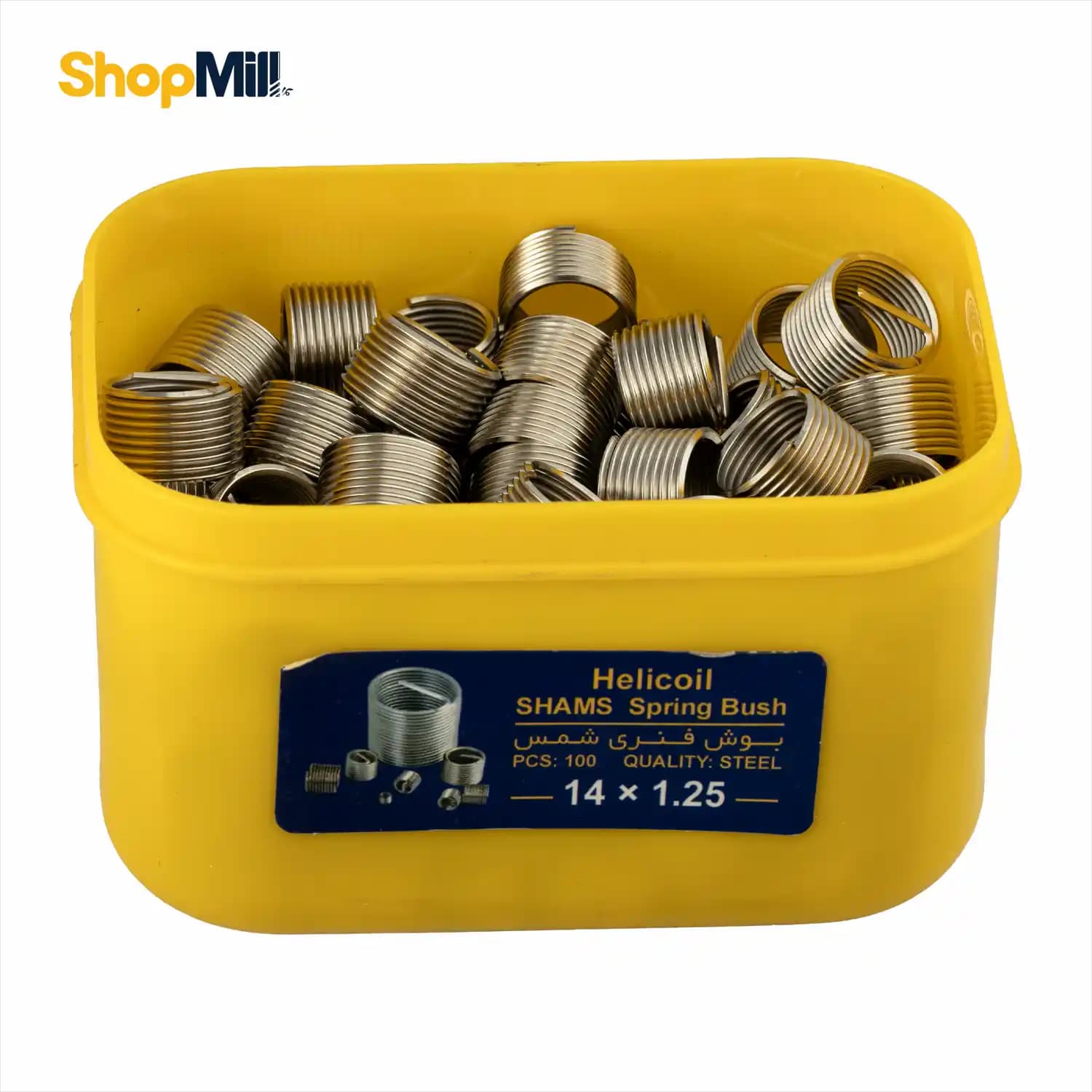 فنر هلی کویل شمس (SHAMS) 100 عددی سایز 14×1.25