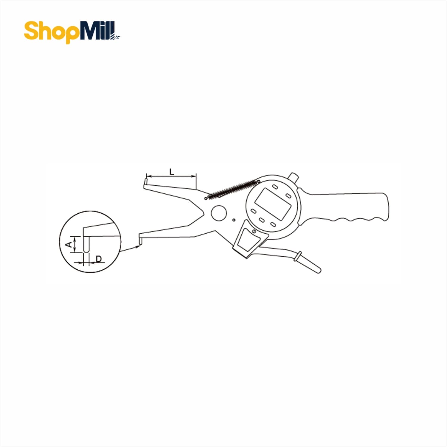 پرگار داخل سنج ديجيتال 35-15 میلی متر داسکوا (Dasqua) مدل 0005-5811 — تصویر ۳