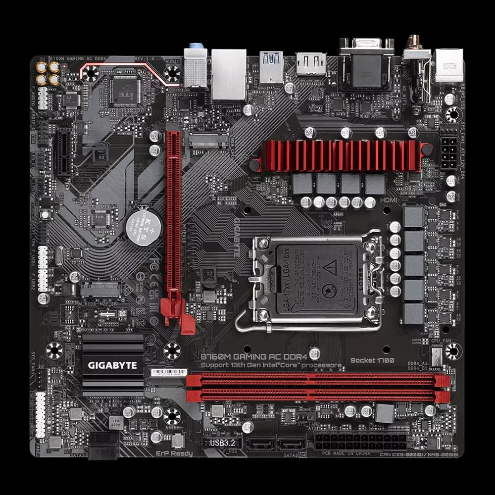 مادربرد استوک گیگابایت مدل Gigabyte B760M Gaming AC DDR4 — تصویر ۲