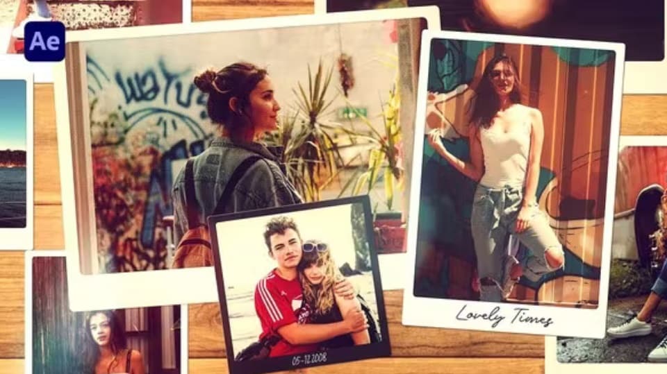 پروژه افترافکت اسلایدشو خاطرات Clean Memories Photo Slideshow