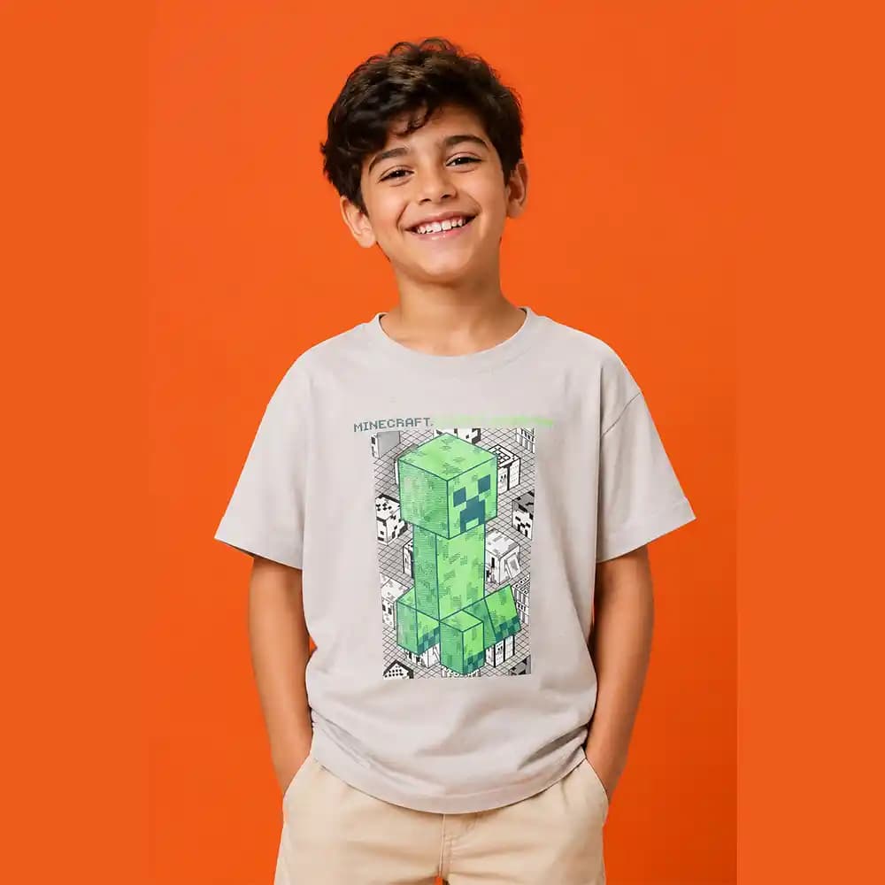 تیشرت طرح Minecraft پسرانه (2 تا 9 سال) کد 629827