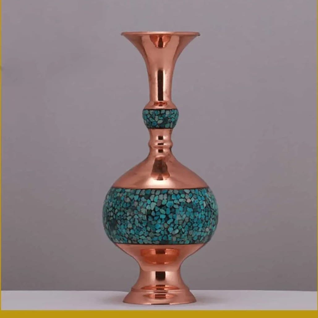 گلدان گیلاسی فیروزه کوبی