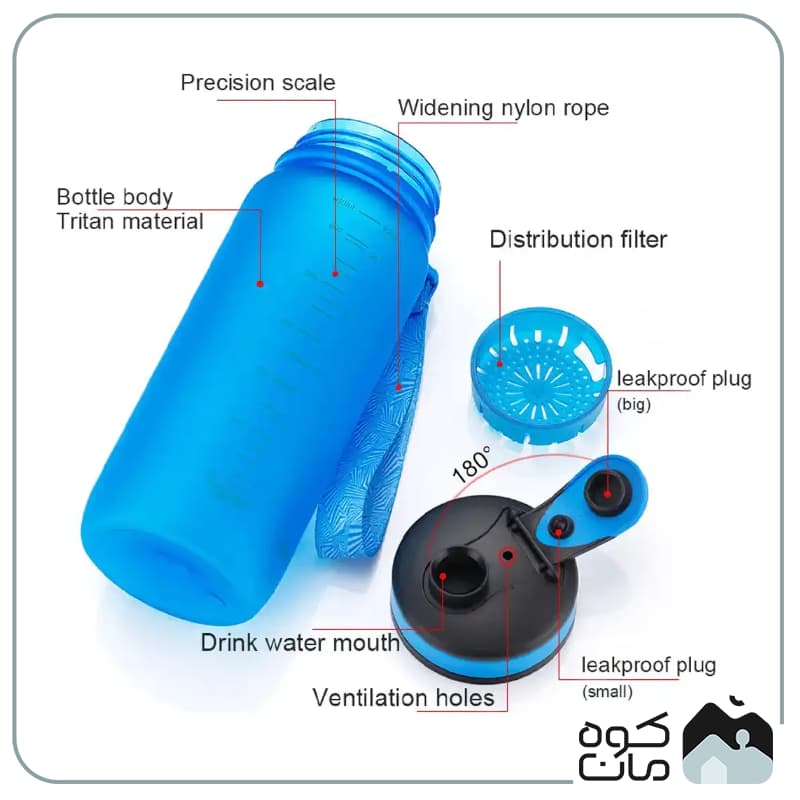 بطری آب 1000 میلی لیتر یوز اسپیس مدل 3032 Thermos — تصویر ۶