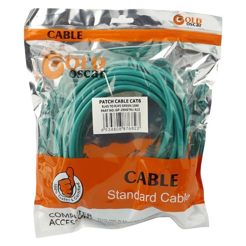 کابل شبکه CAT6 پچ کرد طول 10 متر Gold Oscar