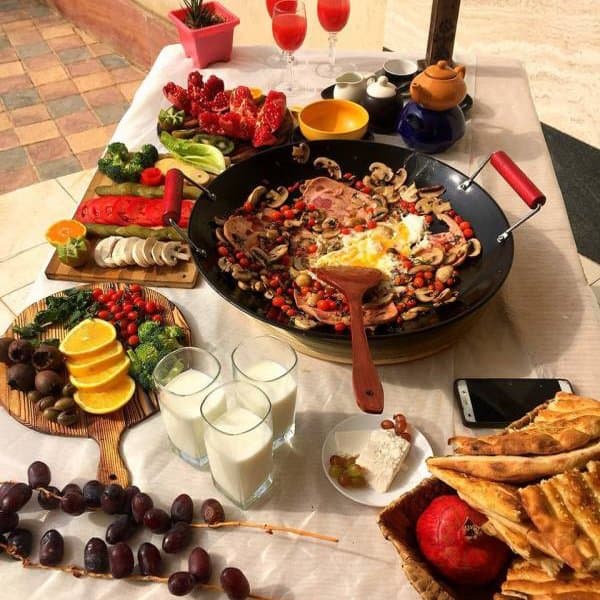 ساج مسافرتی دسته چوبی قطر 48 سانتی مدل 01 — تصویر ۳