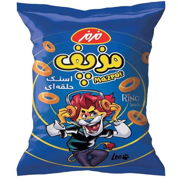 پفک اسنک حلقه ای پنیری مزپف مزمز -85 گرم — تصویر ۲