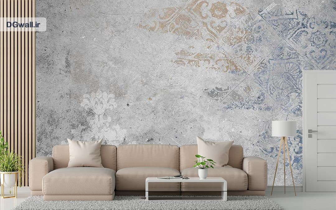 پوستر دیواری پتینه طرح سیمانی PA0244