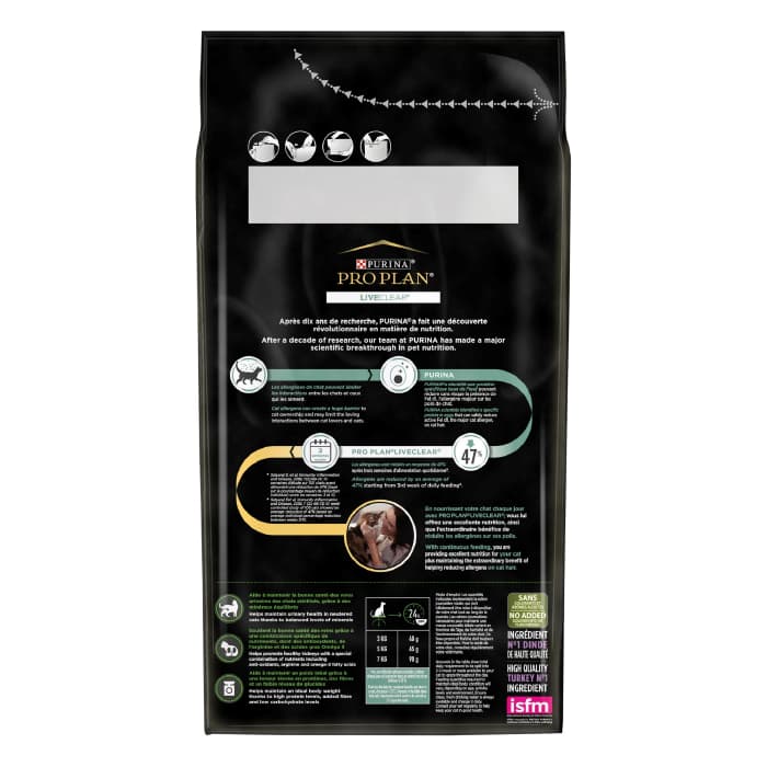 غذای خشک آلرژی گربه بالغ عقیم پروپلن طعم بوقلمون LiveClear وزن 1.4 کیلوگرم Proplan Sterilised — تصویر ۵