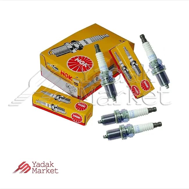 شمع موتور انژکتوری پایه کوتاه گرم NGK کد BKR5ES 2460 لیبل همیار حامی بسته 4 عددی مناسب برای ساینا
