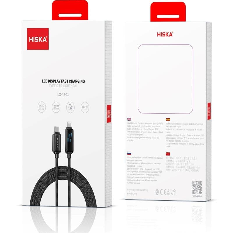 کابل شارژر تایپ سی هیسکا مدل HISKA LX-19 AC — تصویر ۲