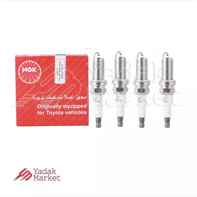 شمع موتور پایه بلند NGK کد LFR6C-11 91823 لیبل همیار حامی بسته 4 عددی مناسب برای سیتروئن C5