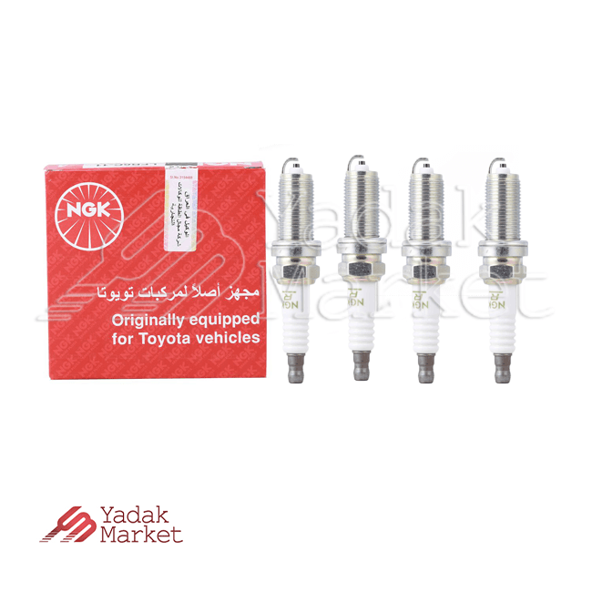 شمع موتور پایه بلند NGK کد LFR6C-11 91823 لیبل همیار حامی بسته 4 عددی مناسب برای کیا سراتو