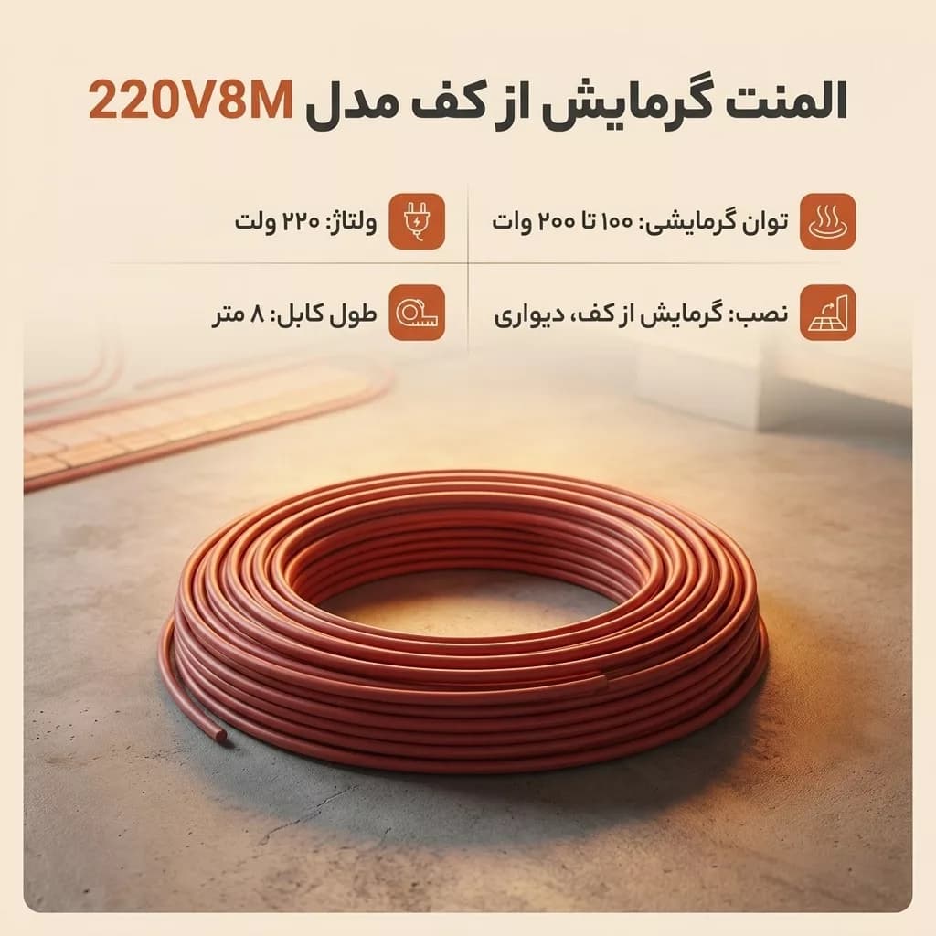 المنت گرمایش از کف مدل 220V8M — تصویر ۲