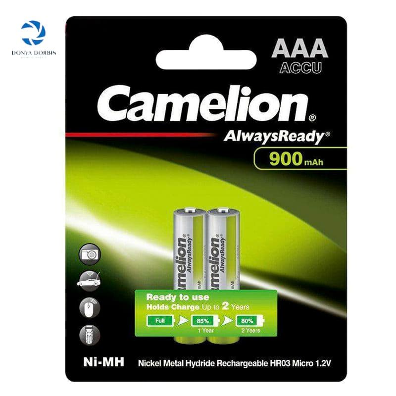 باطری نیم قلمی قابل شارژ کملیون مدل Always Ready ظرفیت 900 میلی آمپر ساعت بسته 2 عددی