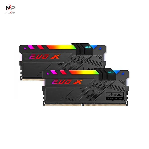 رم کامپیوتر Geil دو کاناله 16 گیگابایت با فرکانس 3200 مگاهرتز سری EVO X RGB — تصویر ۲
