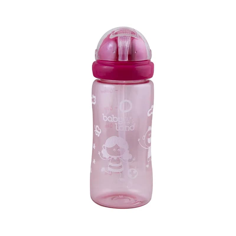 قمقمه کودک نی دار 300 ml بی بی لند صورتی کد 380