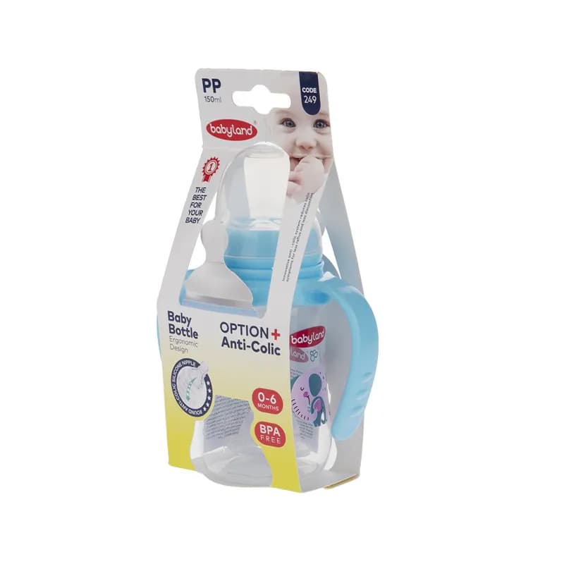 شیرخوری کودک آبی دسته دار کلاسیک 0 تا 6 ماه بی بی لند کد 249