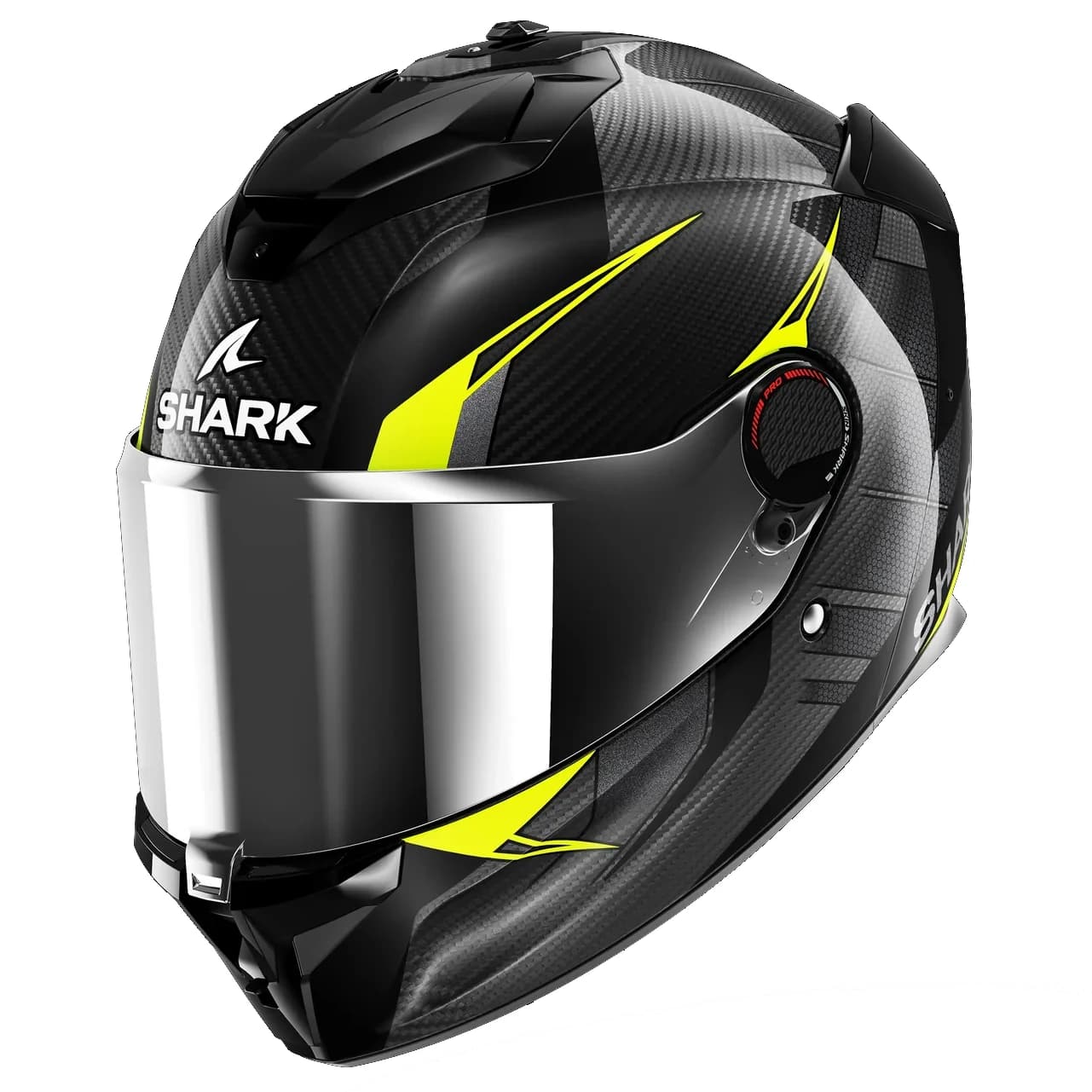 کلاه کاسکت فک ثابت شارک مدل SPARTAN GT PRO CARBON KULTRAM CARBON BLACK YELLOW