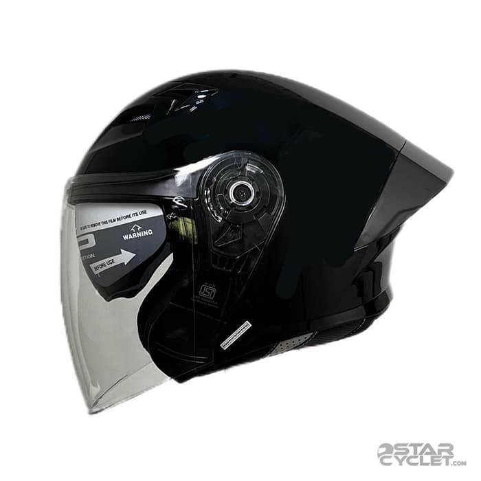 کلاه کاسکت بدون فک steelbird مدل glossy black — تصویر ۲