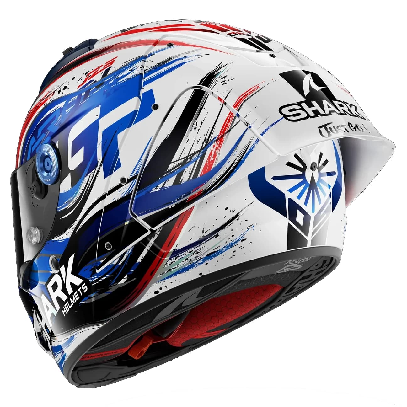 کلاه کاسکت فک ثابت شارک مدل AERON GP FIM RACING #1 REPLICA ZARCO SIGNATURE — تصویر ۳