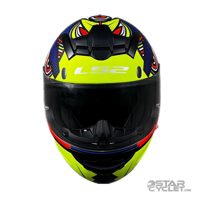 کلاه کاسکت فک ثابت ال اس 2 مدل RAPiD ROOKIE green blue orange — تصویر ۴