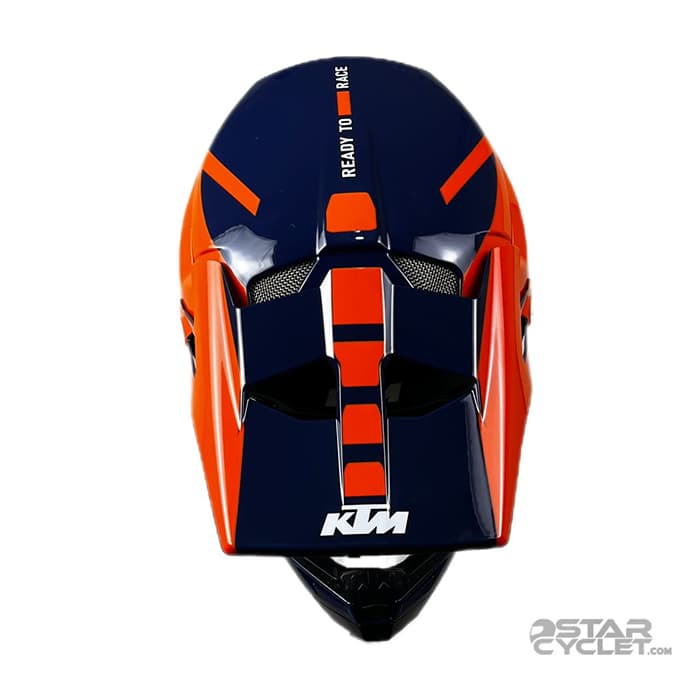 کلاه کاسکت کراسی KTM مدل BLUE ORANGE — تصویر ۴