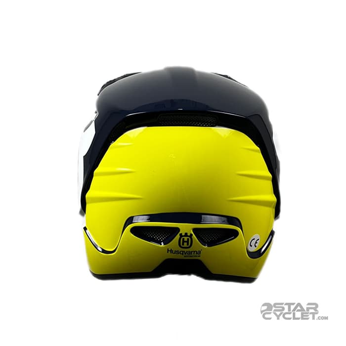 کلاه کاسکت کراسی HUSQVARNA مدل BLUE WHITE YELLOW — تصویر ۳