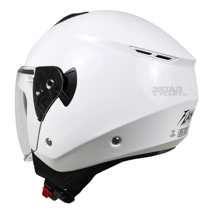 کلاه کاسکت بدون فک FLASH مدل 852 GLOSSY WHITE — تصویر ۳