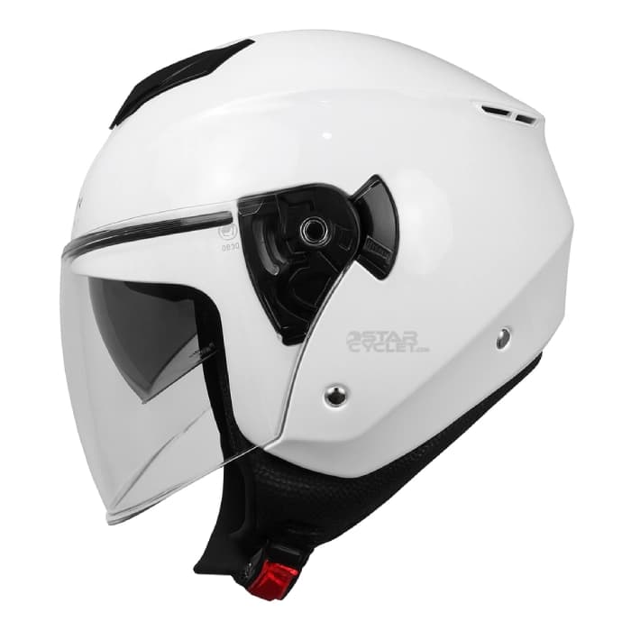 کلاه کاسکت بدون فک FLASH مدل 852 GLOSSY WHITE — تصویر ۲
