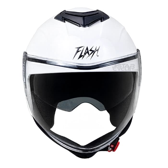 کلاه کاسکت بدون فک FLASH مدل 852 GLOSSY WHITE — تصویر ۴