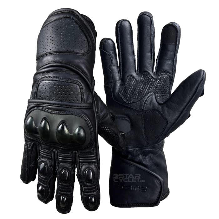 دستکش زمستانی چرمی استیت مدل 0786 BLACK